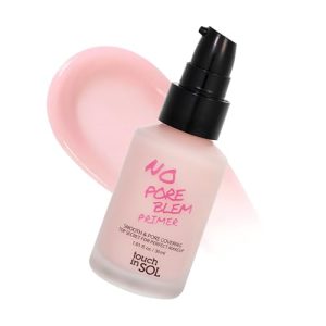 TOUCH IN SOL No Poreblem Primer – Pore Primer for Korean Makeup, Mattifying Primer for Oily Skin, Pore Eraser for Large Pores, Blurring Finish from K Beauty (1.01 fl.oz/30ml) : Foundation Primers : Beauty & Personal Care